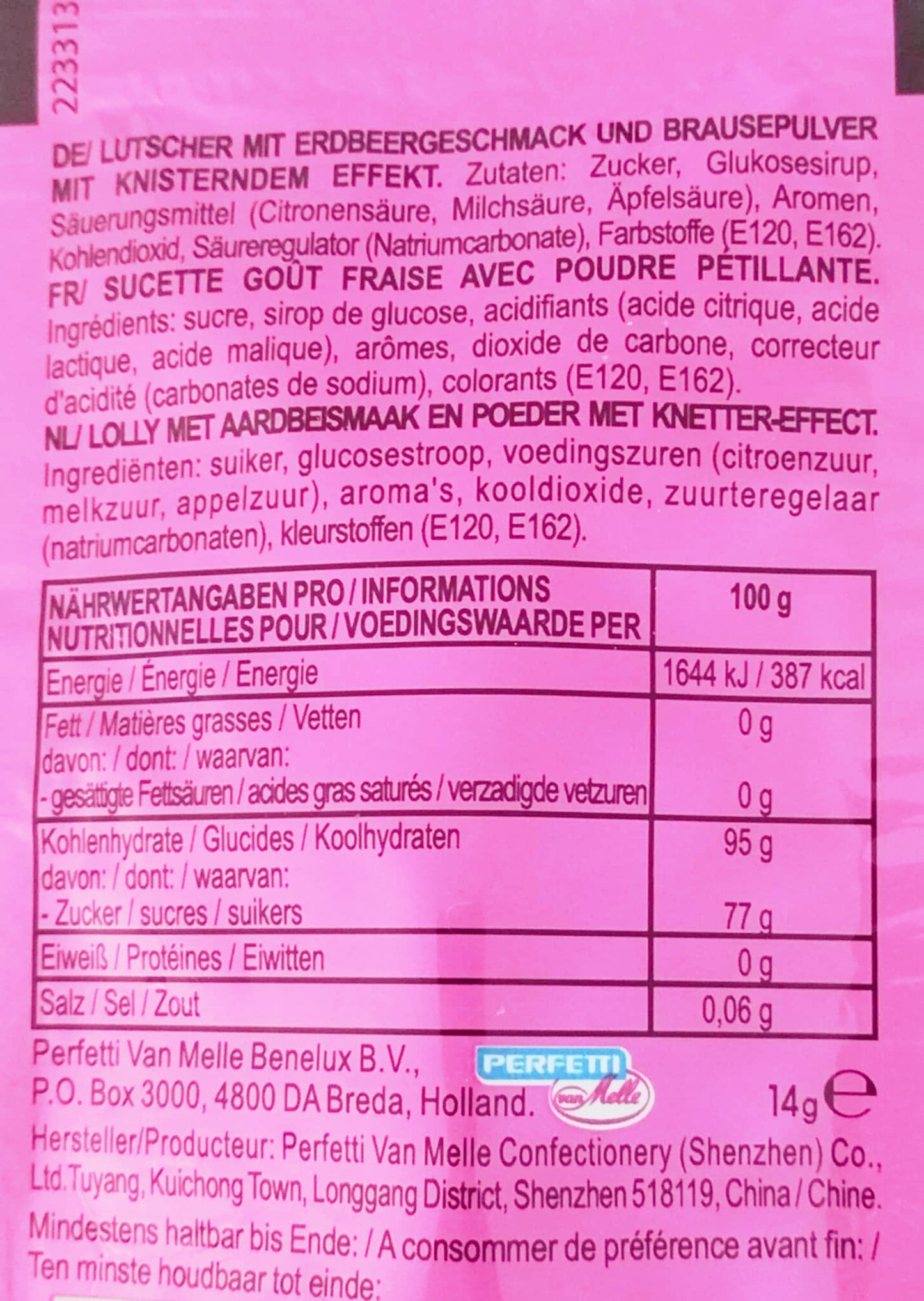 Sucette Chupa Chups Crazy Fraise Unité