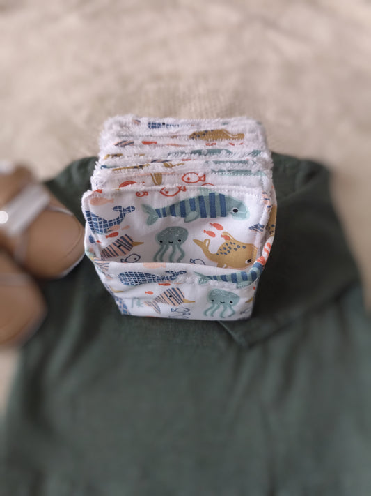 Panier de lingettes océan