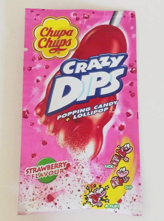 Sucette Chupa Chups Crazy Fraise Unité
