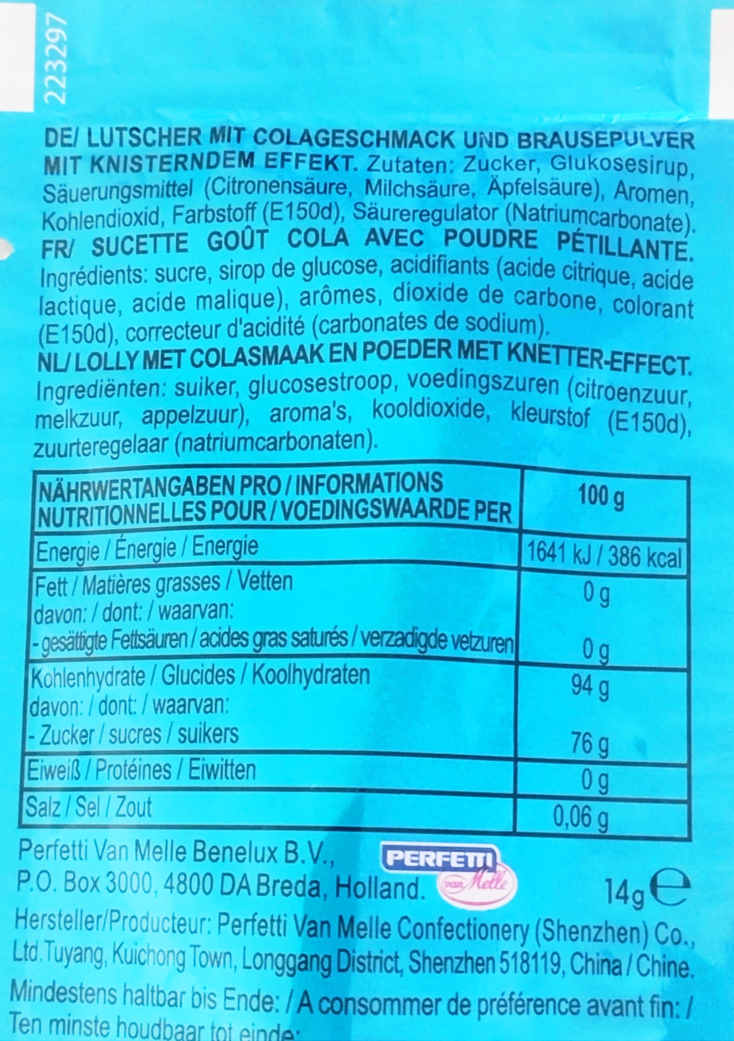 Sucette Chupa Chups Crazy Cola Unité