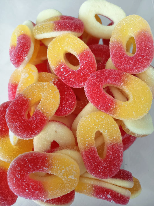 Bonbon Anneaux Pêche 100g